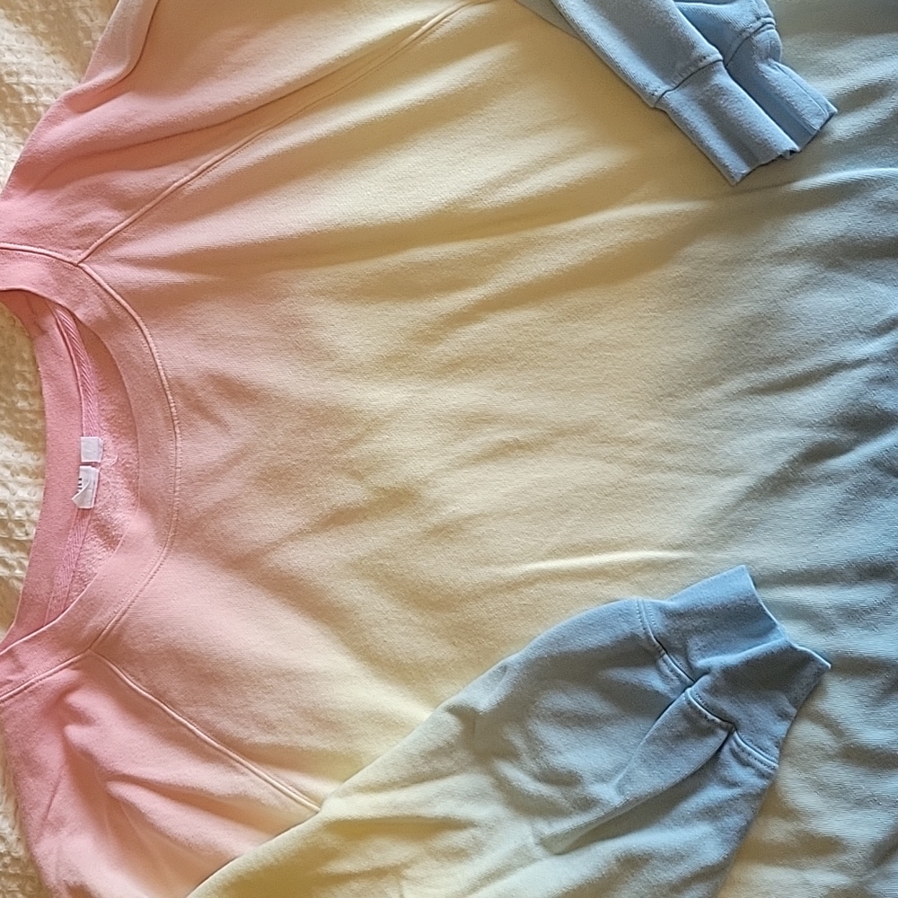 Rainbow Ombre Raglan fit sweatshirt
